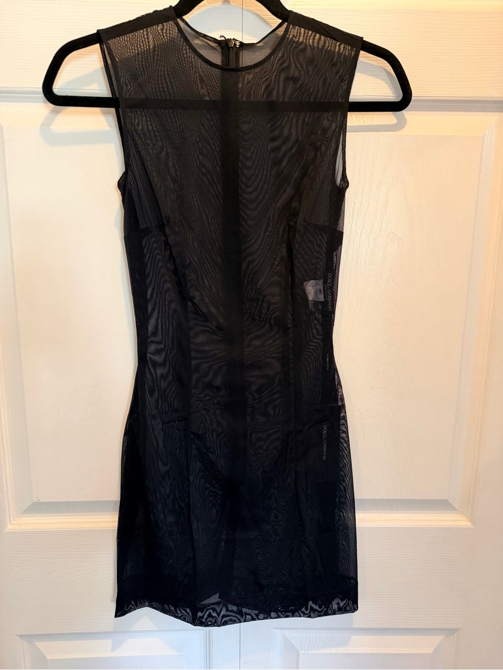 Dolce & Gabbana 1990s Black Sheer Mesh Sleeveless Dress - IT 40